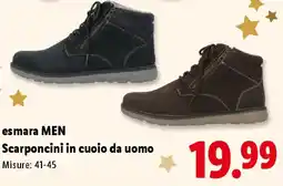 Lidl esmara MEN Scarponcini in cuoio da uomo offerta
