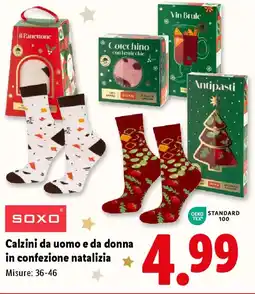 Lidl SOXO Calzini da uomo e da donna in confezione natalizia offerta