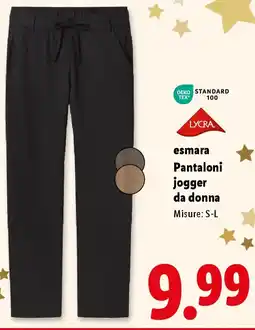 Lidl esmara Pantaloni jogger da donna offerta