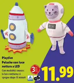 Lidl Playtive Peluche con luce nottura a LED offerta
