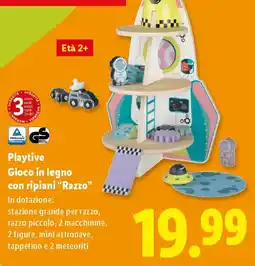Lidl Playtive Gioco in legno con ripiani "Razzo" offerta