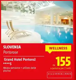 Lidl SLOVENIA Grand Hotel Portorož offerta