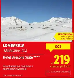 Lidl LOMBARDIA Hotel Boscone Suite offerta