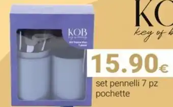 Tigotà KOB set pennelli 7 pz pochette offerta
