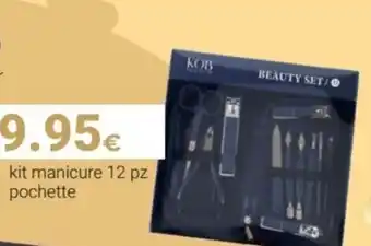 Tigotà KOB kit manicure 12 pz pochette offerta