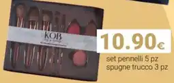 Tigotà KOB set pennelli 5 pz spugne trucco 3 pz offerta