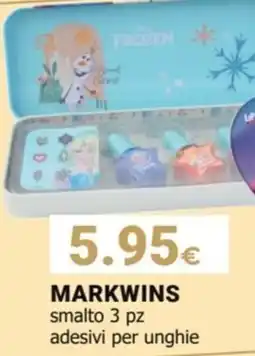 Tigotà MARKWINS smalto 3 pz adesivi per unghie offerta