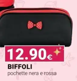 Tigotà BIFFOLI pochette nera e rossa offerta