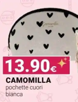 Tigotà CAMOMILLA pochette cuori bianca offerta