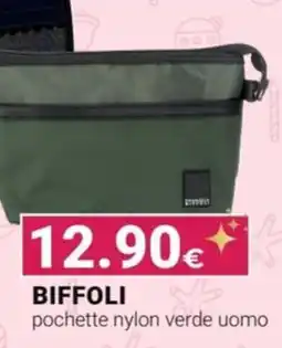 Tigotà BIFFOLI pochette nylon verde uomo offerta