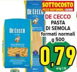 Iper Triscount De cecco pasta di semola offerta