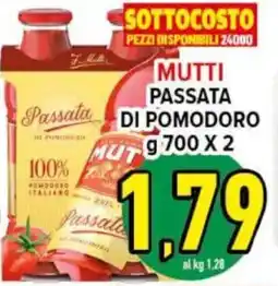 Iper Triscount Mutti passata di pomodoro offerta