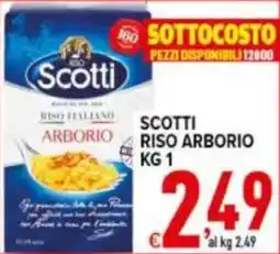 Iper Triscount Scotti riso arborio offerta