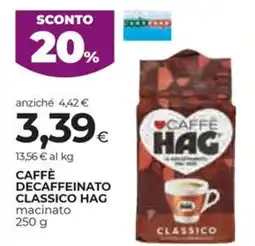 Coop Caffè decaffeinato classico HAG offerta