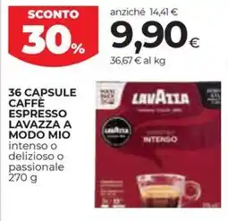 Coop 36 capsule caffè espresso lavazza a modo mio offerta