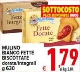 Iper Triscount Mulino bianco fette biscottate dorate/integrali offerta