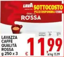 Iper Triscount Lavazza caffe qualità rossa offerta