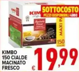 Iper Triscount Kimbo 150 cialde macinato fresco offerta