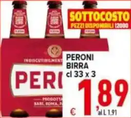 Iper Triscount Peroni birra offerta