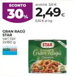 Coop Gran ragù STAR offerta