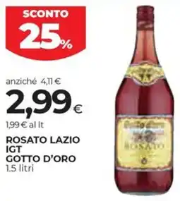 Coop Rosato lazio igt GOTTO D'ORO offerta
