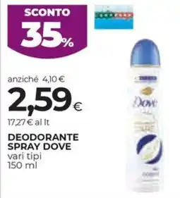 Coop Deodorante spray DOVE offerta