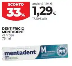 Coop Dentifricio MENTADENT offerta