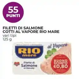 Coop Filetti di salmone cotti al vapore RIO MARE offerta