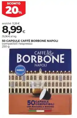 Coop 50 capsule caffè borbone napoli offerta