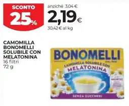 Coop Camomilla bonomelli solubile con melatonina 16 filtri offerta