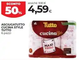 Coop Asciugatutto cucina style TUTTO 6 pezzi offerta