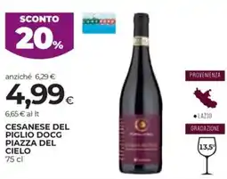 Coop Cesanese del piglio docg PIAZZA DEL CIELO offerta
