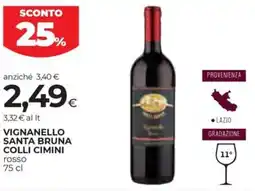 Coop Vignanello santa bruna COLLI CIMINI offerta