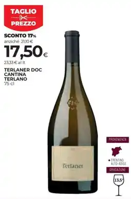 Coop Terlaner DOC cantina TERLANO offerta