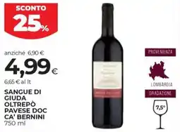Coop Sangue di giuda oltrepò pavese DOC CA' BERNINI offerta