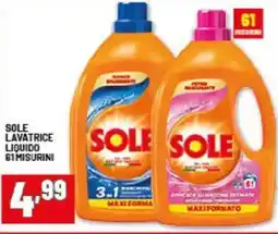 Risparmio Casa Sole lavatrice liquido 61misurini offerta