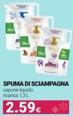 Tigotà SPUMA DI SCIAMPAGNA sapone liquido ricarica offerta