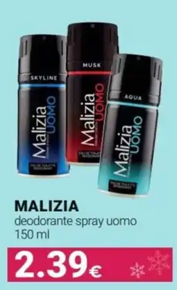 Tigotà MALIZIA deodorante spray uomo offerta
