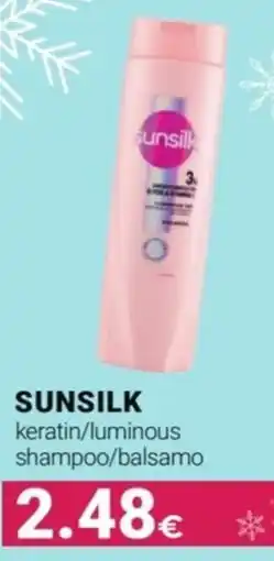 Tigotà SUNSILK keratin/luminous shampoo/balsamo offerta