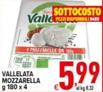 Iper Triscount Vallelata mozzarella offerta