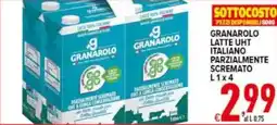Iper Triscount Granarolo latte uht italiano parzialmente scremato offerta