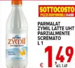 Iper Triscount Parmalat zymil latte uht parzialmente scremato offerta