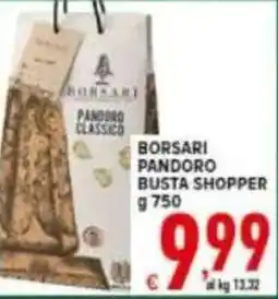 Iper Triscount Borsari pandoro busta shopper offerta