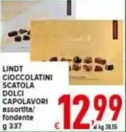 Iper Triscount Lindt cioccolatini scatola dolci capolavori offerta