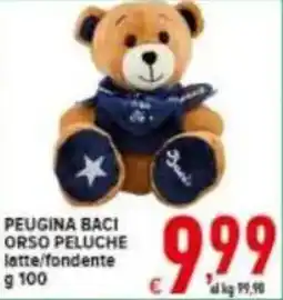 Iper Triscount Peugina baci orso peluche latte/fondente offerta
