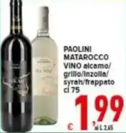 Iper Triscount Paolini matarocco vino offerta