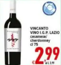 Iper Triscount Vincanto vino i.g.p. lazio offerta
