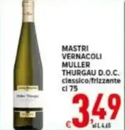 Iper Triscount Mastri vernacoli muller thurgau d.o.c. offerta