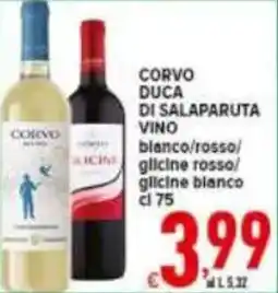 Iper Triscount Corvo duca di salaparuta vino offerta
