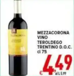 Iper Triscount Mezzacorona vino teroldego trentino d.o.c. offerta